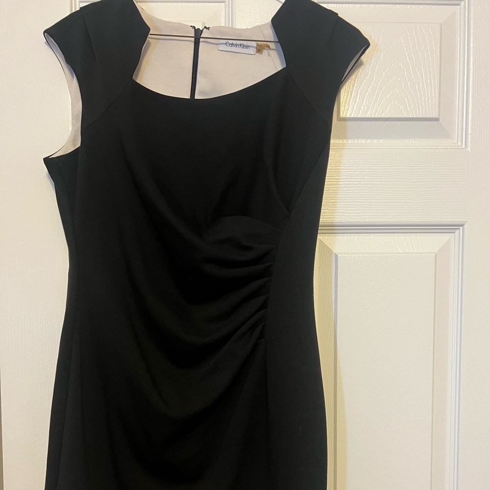 Calvin Klein black side detailed dress
